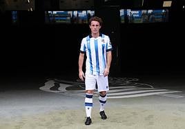 Álvaro Odriozola, este lunes en el Reale Arena