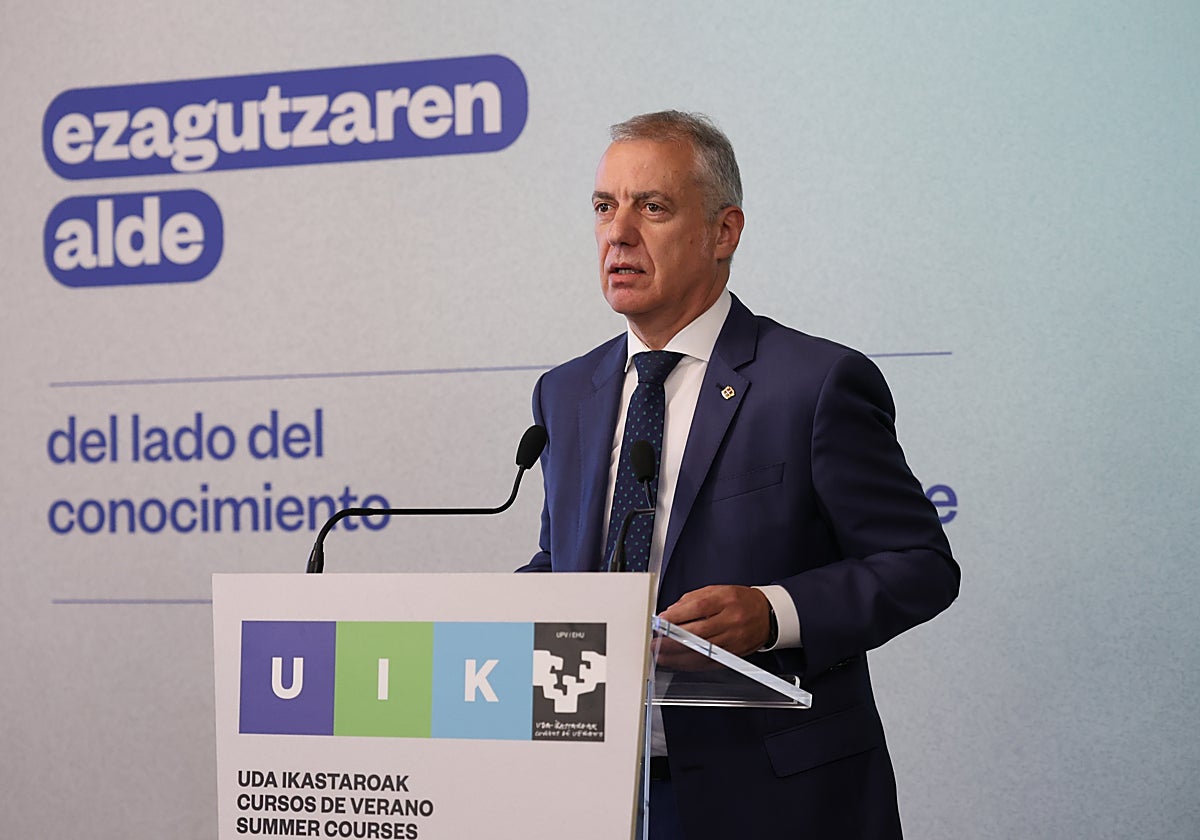 Iñigo Urkullu, en el Palacio Miramar.