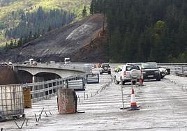 Obras de construcción de los túneles de Arlaban en la AP-1 en 2008