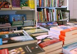 Estanterías de la librería Zubieta en Donostia.