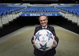 Jokin Aperribay ve a la Real capacitada para jugar de tú a tú a los rivales de la Champions.