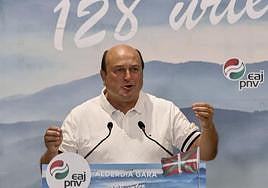 Ortuzar en el inicio del curso político en Zarautz el 1 de septiembre.