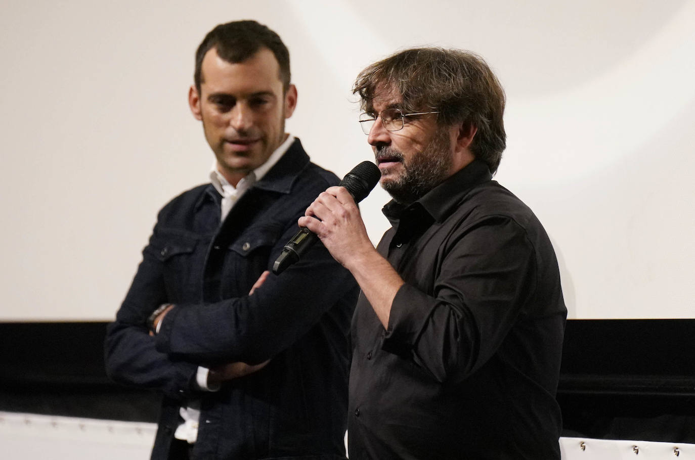 Jordi Évole y Marius Sánchez, durante la presentación del documental.