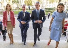 Iñigo Urkullu, junto a Carmen Adán, Iñaki Subijana y Nerea Melgosa en el acto de apertura del Año Judicial en Euskadi.