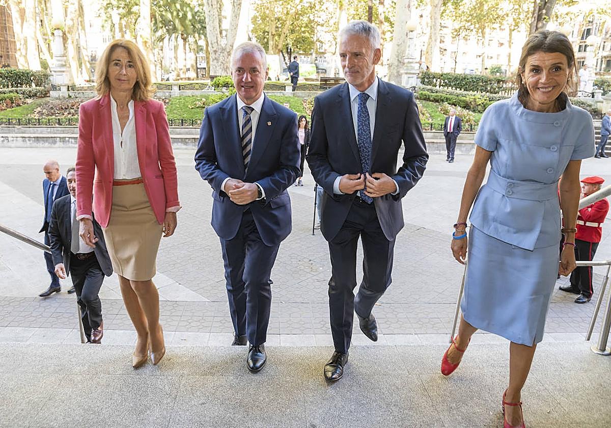 Iñigo Urkullu, junto a Carmen Adán, Iñaki Subijana y Nerea Melgosa en el acto de apertura del Año Judicial en Euskadi.