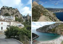 El Castillo de Guadalest, a la izquierda, desafía al vacío. A la derecha, el peñón de Ifach y la cala Granadella.