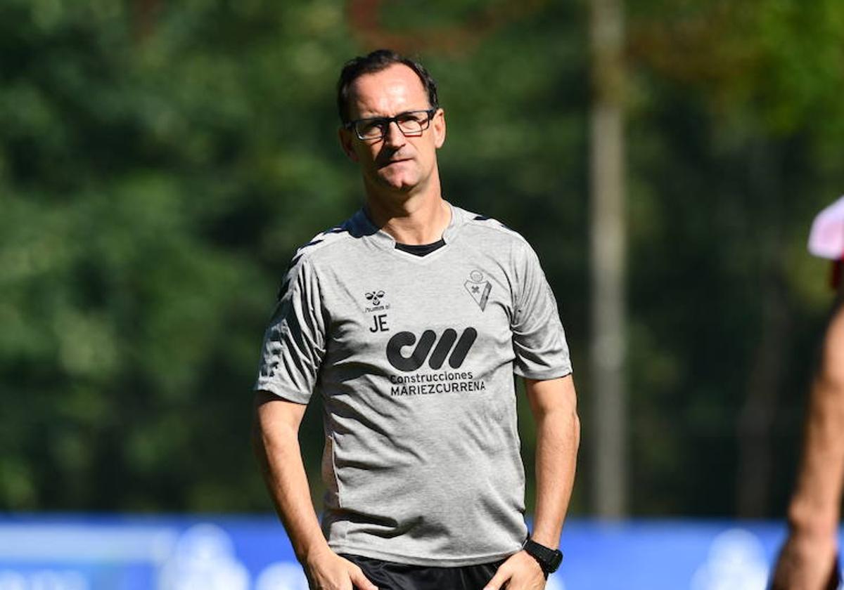 Joseba Etxeberria, durante un entrenamiento.