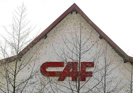 Parte de la fachada del edificio de CAF en Beasain.