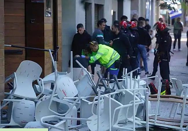 Estado en que ha quedado la terraza.