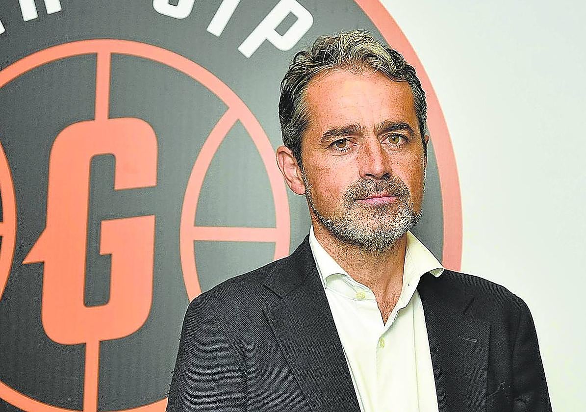 Ignacio Núñez, presidente del Gipuzkoa Basket, antes de arrancar la temporada en Illunbe.