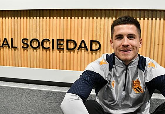 Igor Zubeldia, en la sala de prensa de Zubieta.