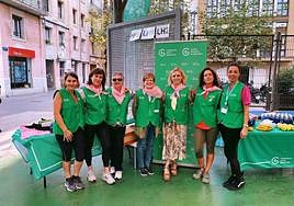 Voluntarias de la Asociación Contra el Cáncer en Gipuzkoa.