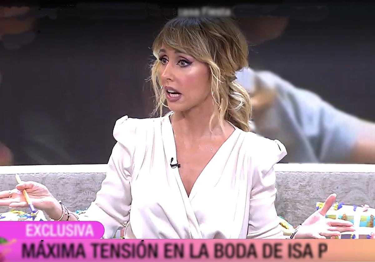 Emma García durante el programa Fiesta el fin de semana pasado