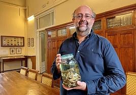 David Vieites, en una sala del Museo Nacional de Ciencias Naturales.