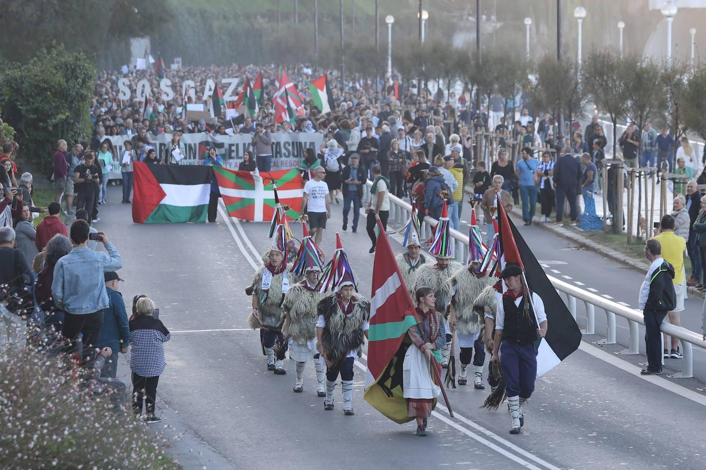 Donostia se echa a la calle en apoyo al pueblo palestino