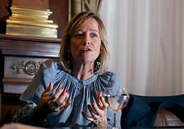 Eider Mendoza en un momento de la entrevista.