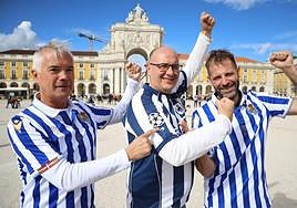 La afición txuri-urdin invade Lisboa