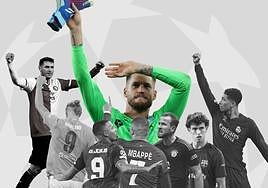 Los jugadores de los ocho líderes de los grupos de Champions.