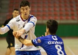 Jonay marcó un gol ante el Helvetia Anaitasuna, hizo un gran trabajo para conseguir doblegar al conjunto navarro.