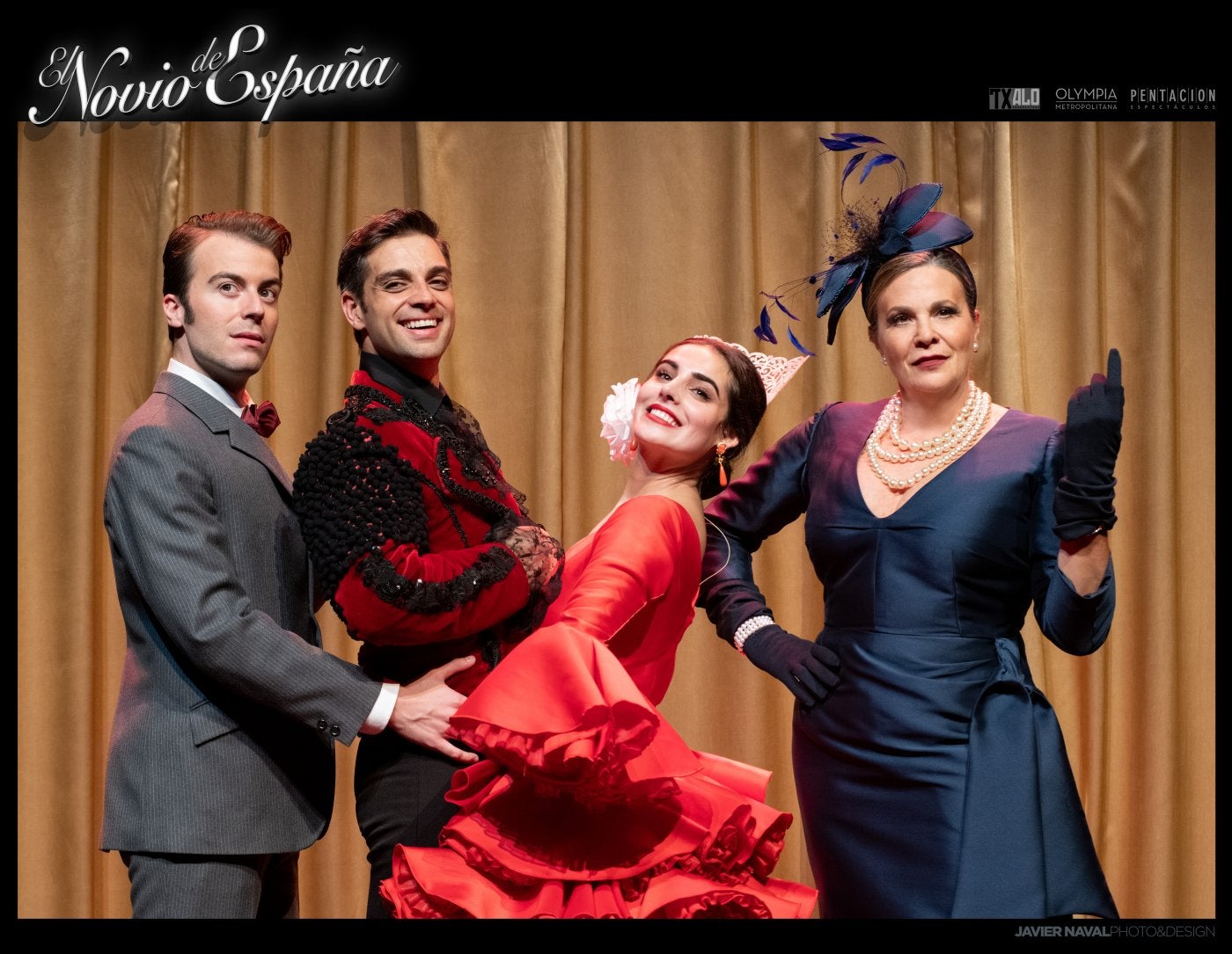 Los intérpretes de 'El novio de España', la obra que este viernes se representa en Irun.