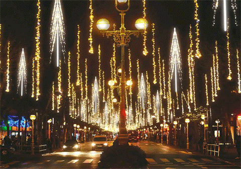 Lluvia de luz para Navidad