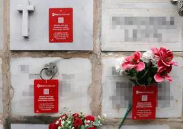 Tarjetas rojas por impago en un cementerio de Bizkaia