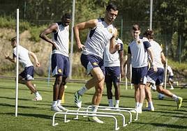 Merino, en un entrenamiento de la Real Sociedad en Zubieta