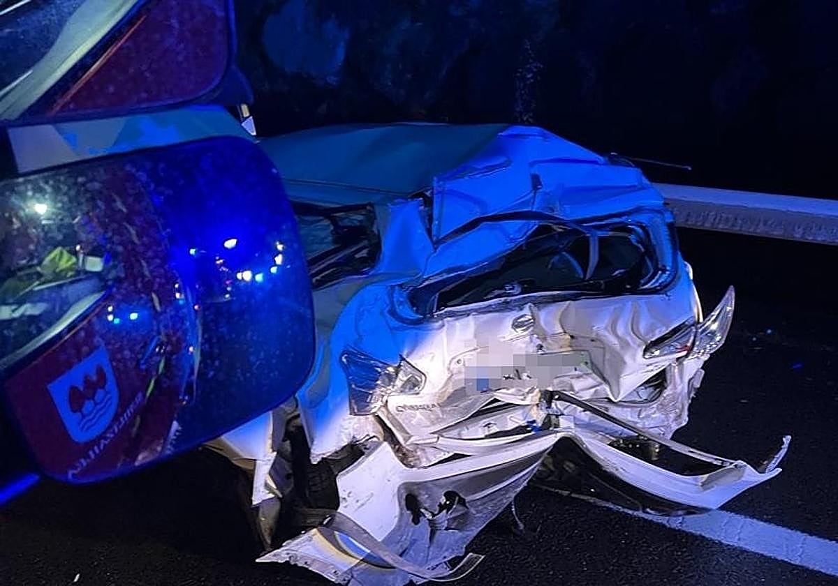 Así ha quedado el turismo accidentado