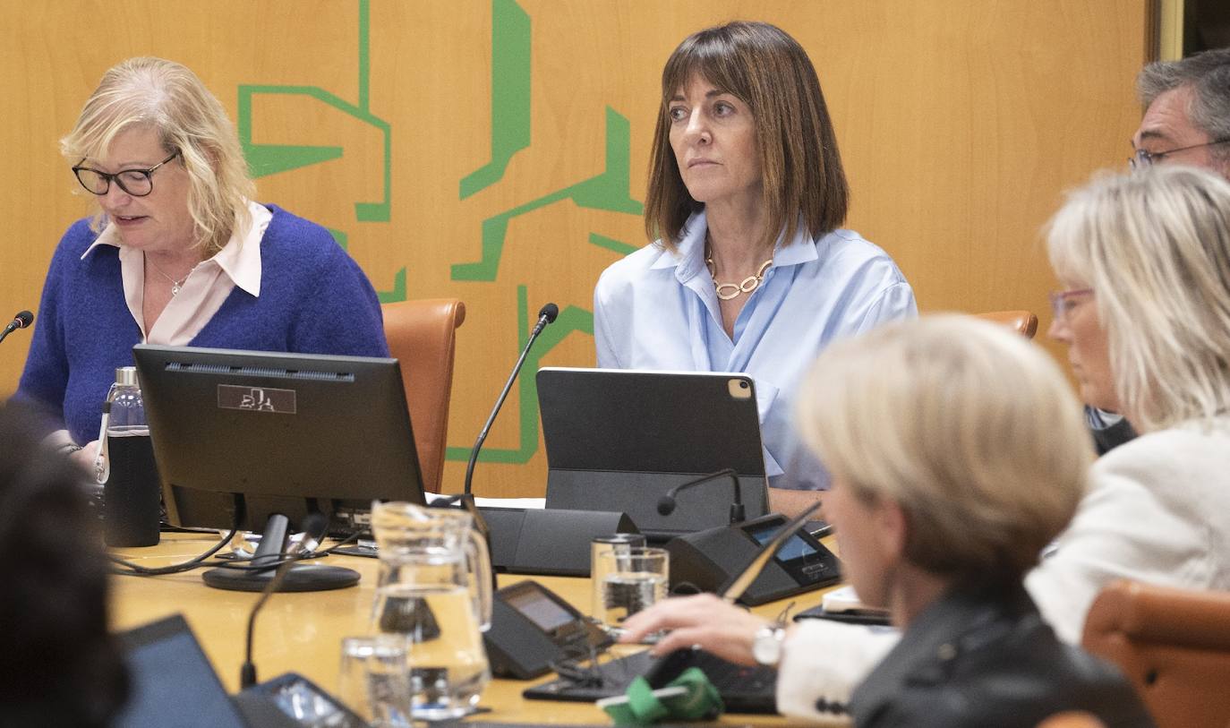 Mendia, en la comisión parlamentaria de este lunes.