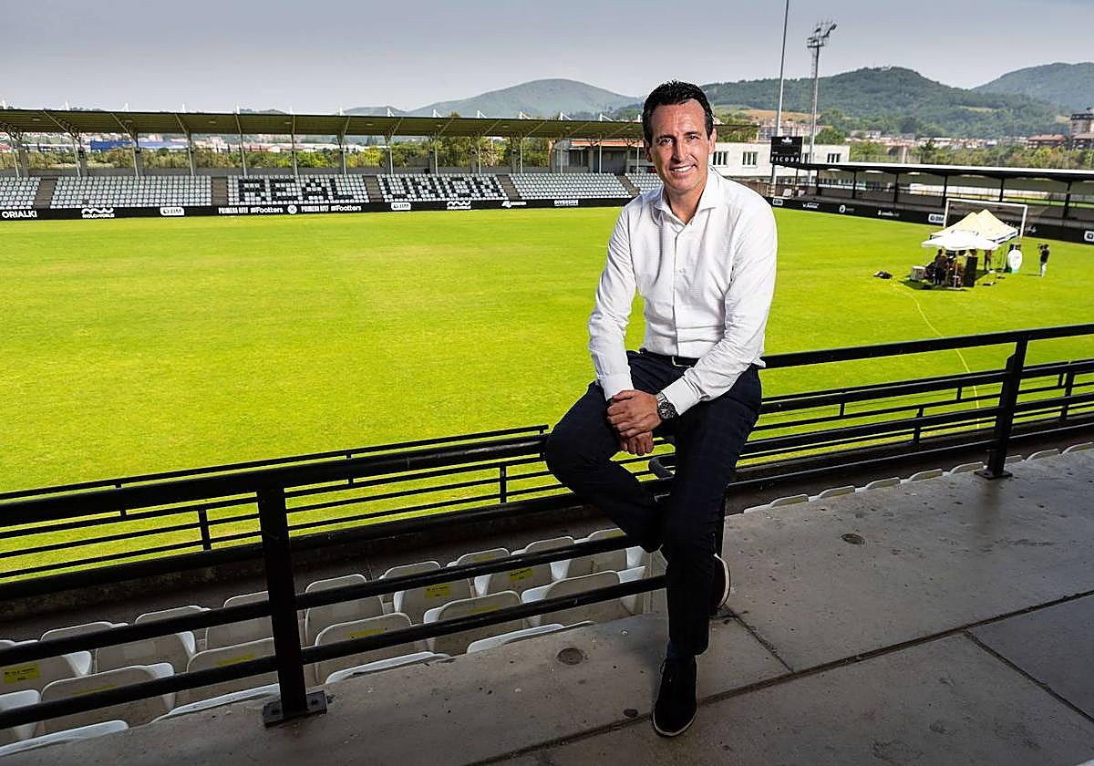 Unai Emery en el Stadium Gal de Irun.