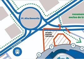 Las obras de Anoeta obligan a modificar los itinerarios peatonales para los aficionados