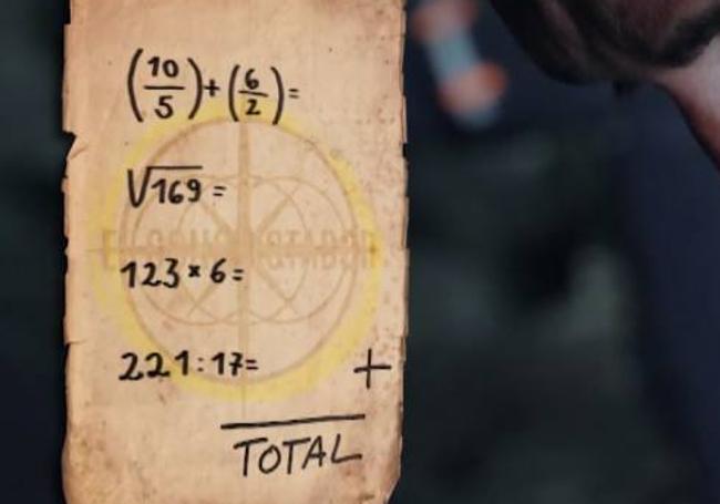 Prueba matemática a la que se enfrentó Loren en El Conquistador de RTVE.