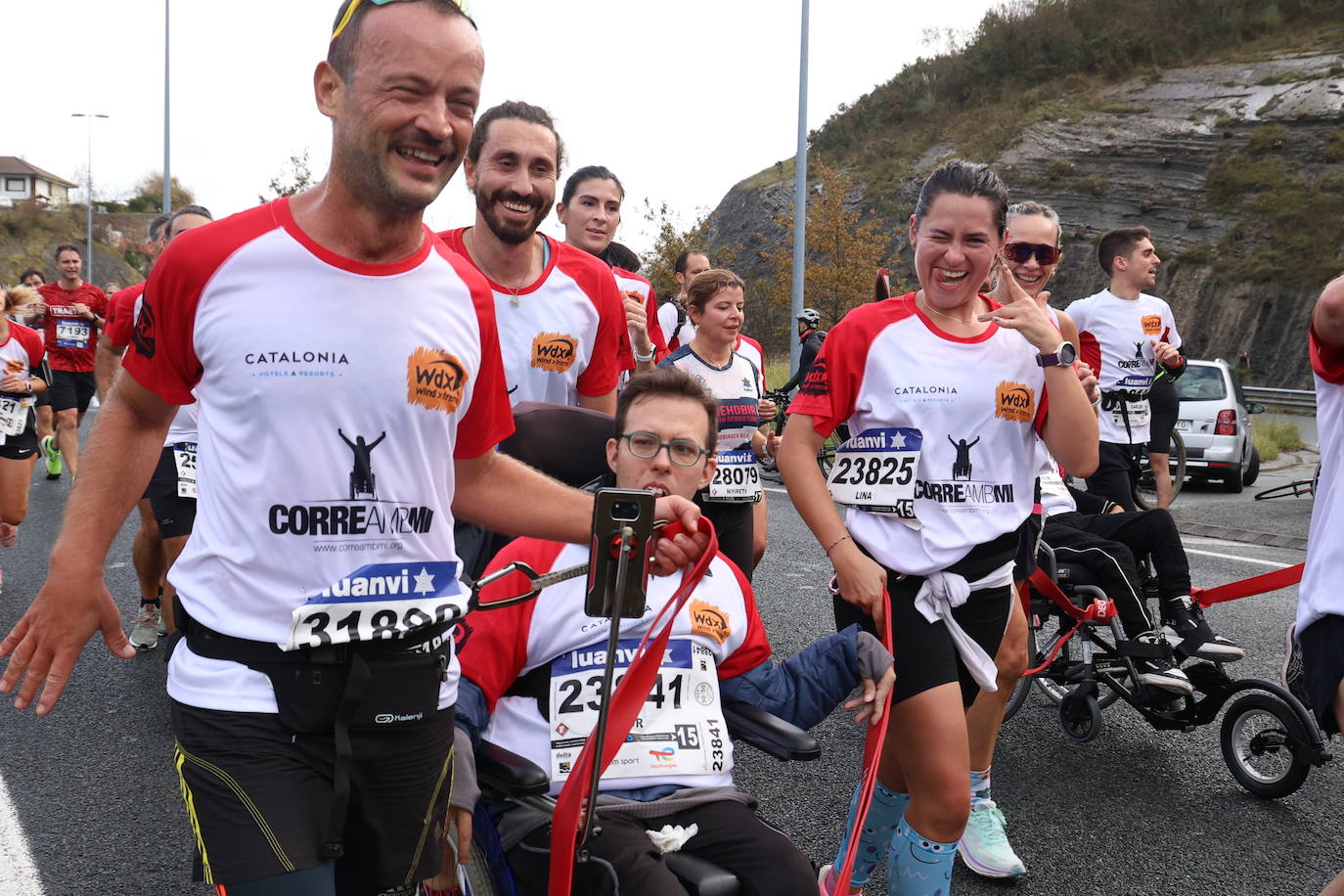 Fotos de la Behobia 2023 a su paso por Gaintxurizketa