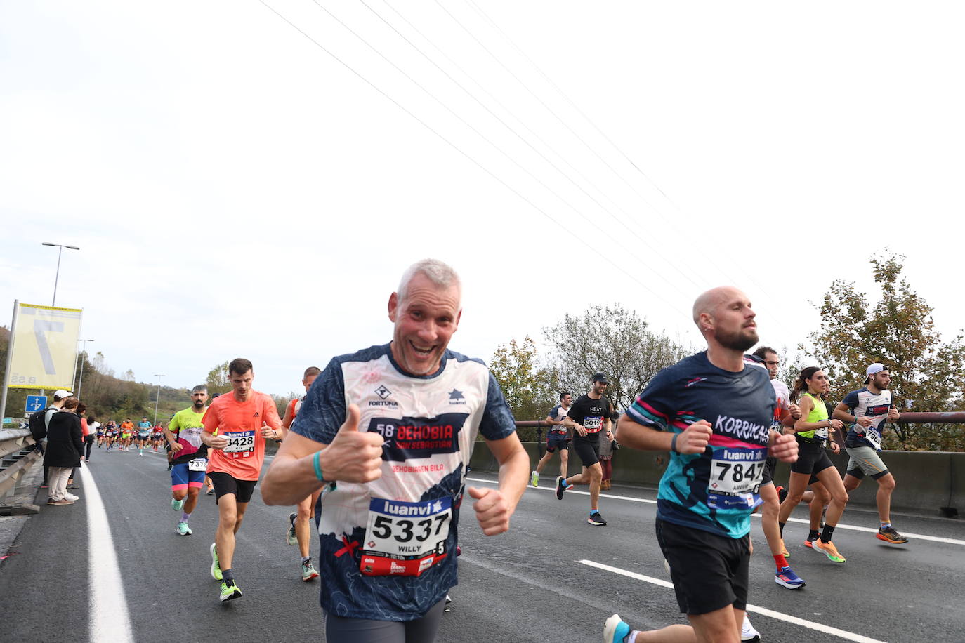 Fotos de la Behobia 2023 a su paso por Gaintxurizketa