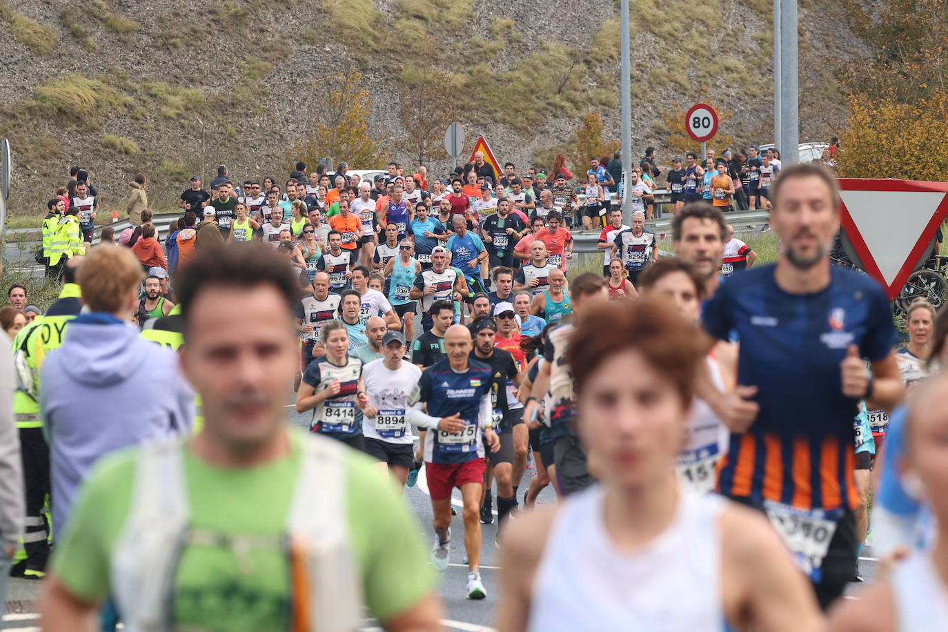 Fotos de la Behobia 2023 a su paso por Gaintxurizketa