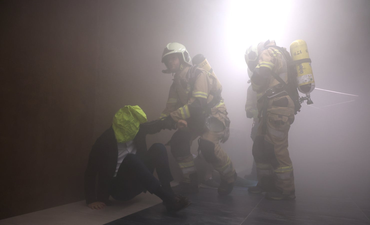 Simulacro de incendio en Garbera
