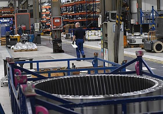Interior de la fábrica de Siemens Gamesa en Asteasu.