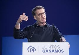 El líder del Partido Popular, Alberto Núñez Feijóo.