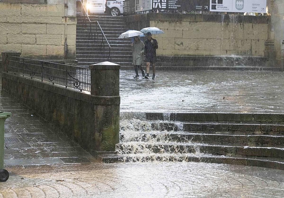 Los chubascos de este martes fueron abundantes en buena parte de Gipuzkoa.