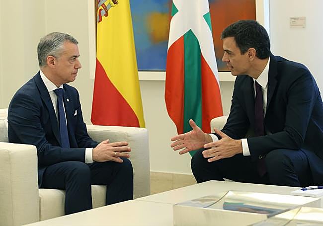 Moncloa. El lehendakari y el presidente del Gobierno en una reunión en la Moncloa en junio de 2018.