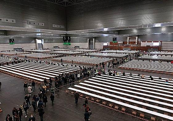 Opositores de los exámenes de la OPE que se celebraron en noviembre de 2022.