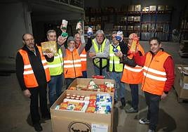 A última hora de la tarde del sábado, cuando se terminó la recogida física de alimentos, se habían recogido cerca de 202.400 kilos de alimentos.