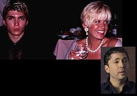 Ángel Cristo Jr. con su madre, Bárbara Rey hace unos años y durante la entrevista en Telecinco.