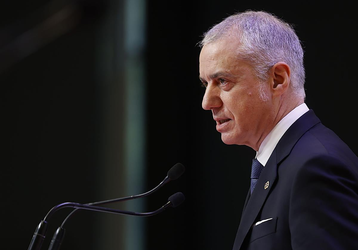 Iñigo Urkullu, durante su intervención en el Foro Económico de El Correo.