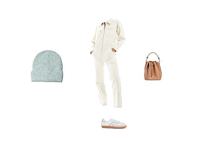 Sugerencia de look para llevar con el gorro color salvia