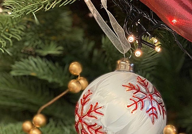 Elementos navideños de cristal