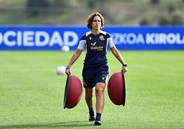 Natalia Arroyo, en un entrenamiento en Zubieta