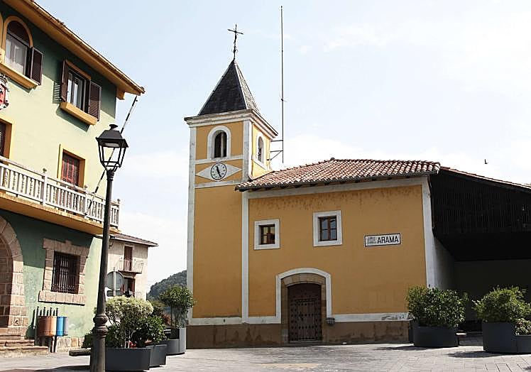 Iglesia de Arama, la localidad con más renta de Gipuzkoa.