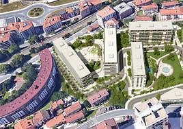 Recreación virtual de Jolastokieta II, donde el consistorio quiere instalar la subcomisaría del Distrito Este.