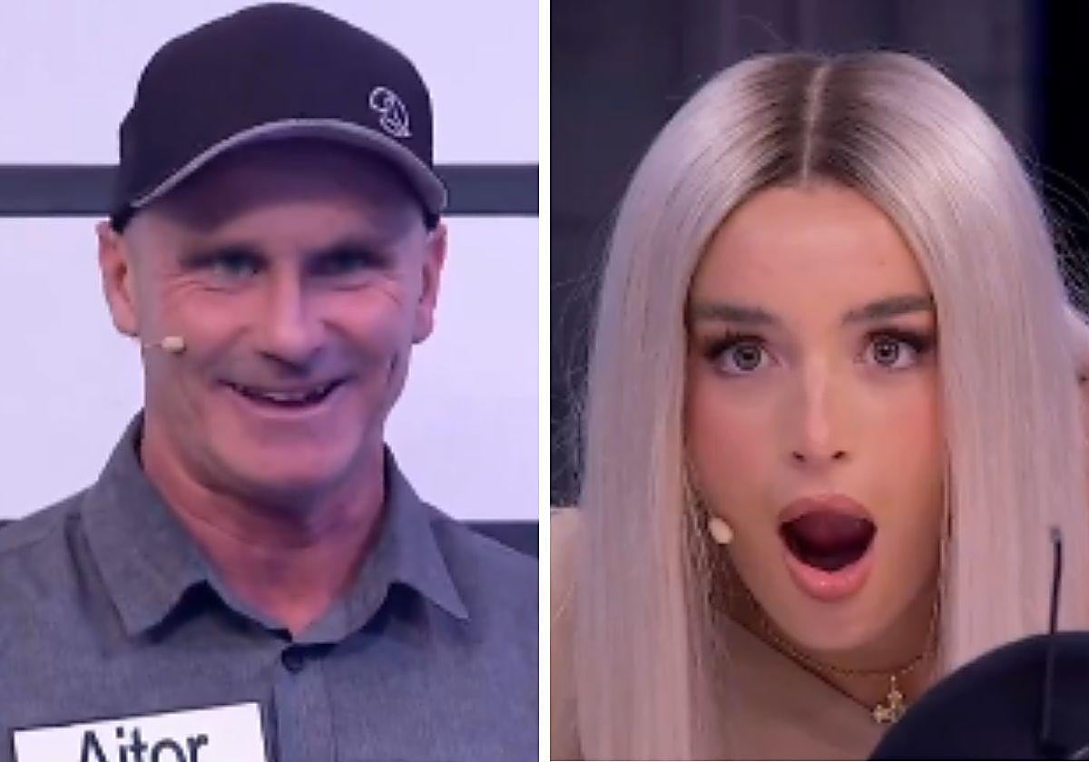 Aitor Francesena 'Gallo' y Lola Índigo en el programa de El Hormiguero este miércoles.